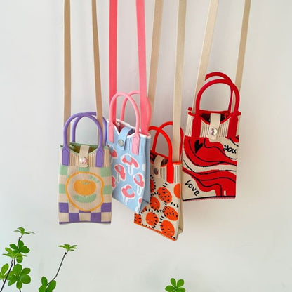 Handle Top Bag Knit Crossbody