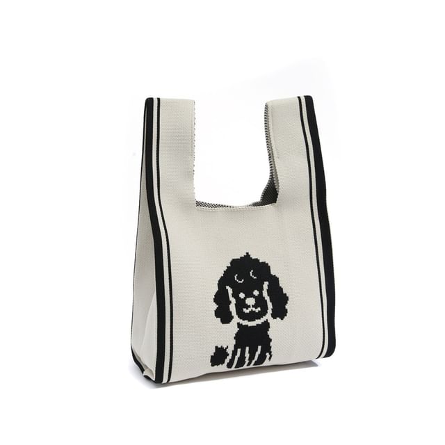 Tote Dog Bag Jacquard Knit