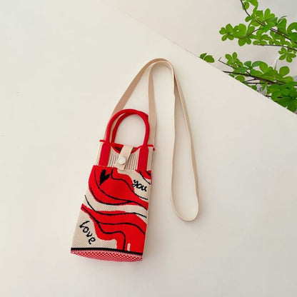 Handle Top Bag Knit Crossbody