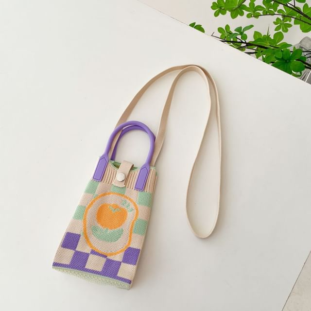 Handle Top Bag Knit Crossbody