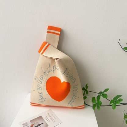 Knit Patterned Bag Tote