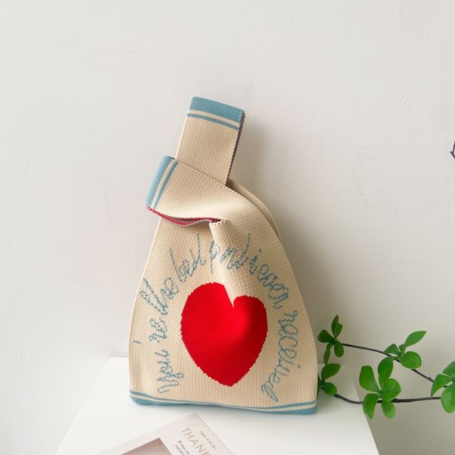 Knit Patterned Bag Tote