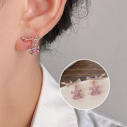 Cuff Floral Ear Rhinestone Alloy