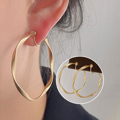 Ear Hoop Alloy Twisted Cuff