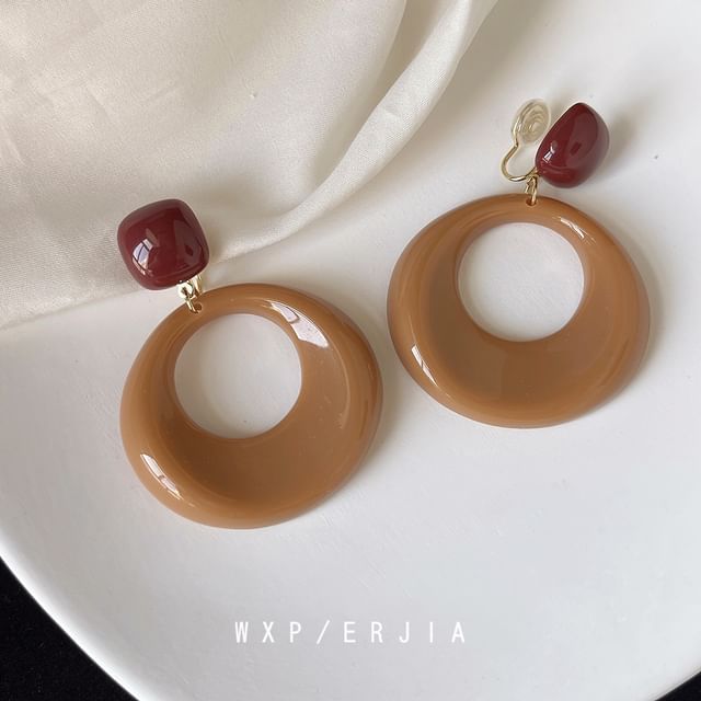 Earring Resin Hoop Drop