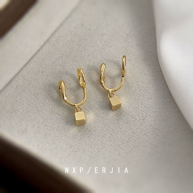 Cuff Alloy Cube Earring Drop