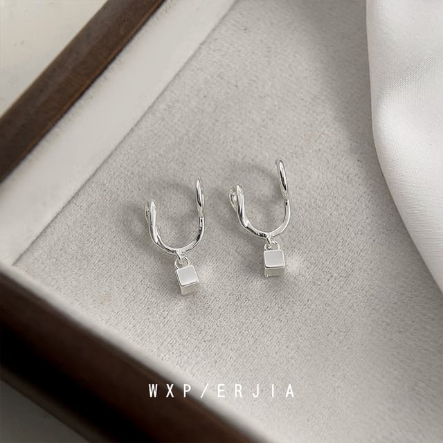 Cuff Alloy Cube Earring Drop
