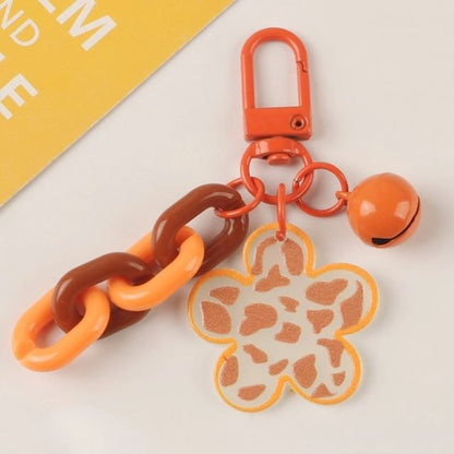 Acrylic Bell Chunky Chain Bag Charm Keyring (Various Designs)