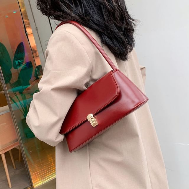 Shoulder Faux Leather Bag Flap