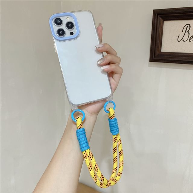 Phone Strap Transparent Phone Case - iPhone 15 Pro Max / 15 Pro / 15 Plus / 15 / 14 Pro Max / 14 Pro / 14 Plus / 14 / 13 Pro Max / 13 Pro / 13 / 13 mini / 12 Pro Max / 12 Pro / 12 / 12 mini