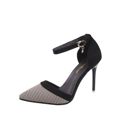 Sandals Ankle Heel Pointy Strap Stiletto