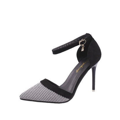 Sandals Ankle Heel Pointy Strap Stiletto