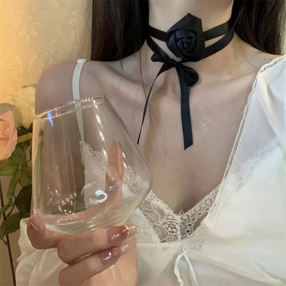 Ribbon Choker Rose