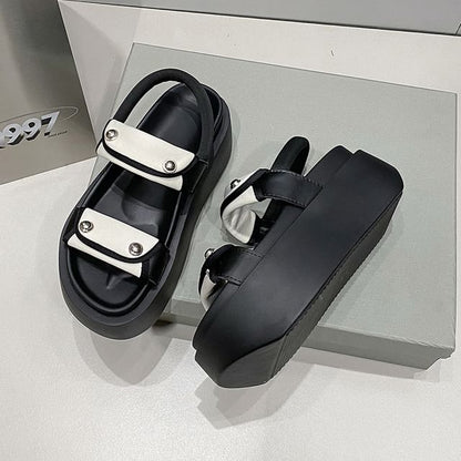 Slingback Platform Panel Sandals