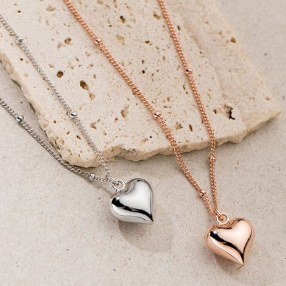 Heart Pendant Sterling Silver Necklace