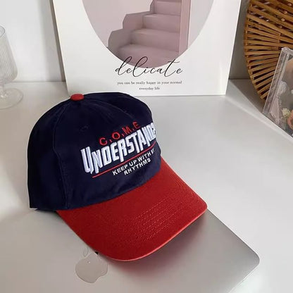 Color Lettering Embroidered Panel Baseball Cap