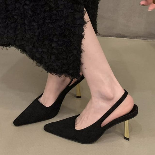 Slingback Pointy Stiletto Sandals Heel Toe