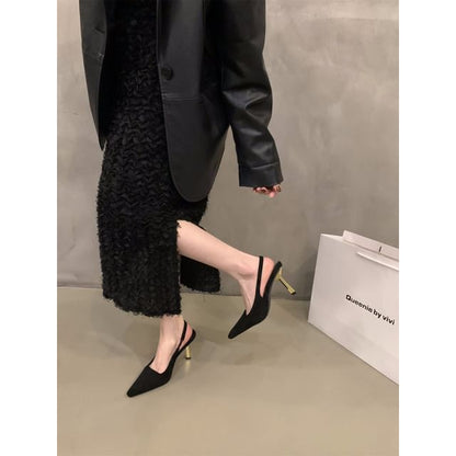 Slingback Pointy Stiletto Sandals Heel Toe
