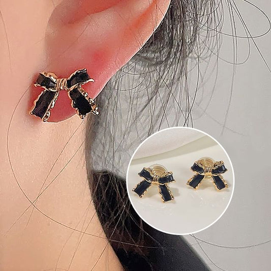 Bow Alloy Earring Stud