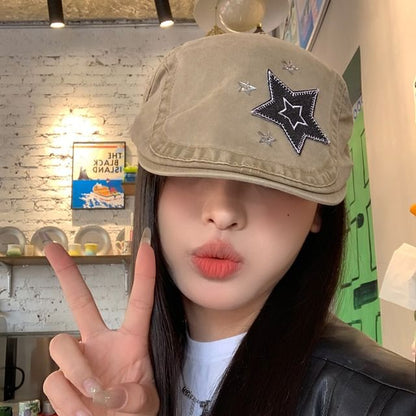 Flat Cap Star Applique