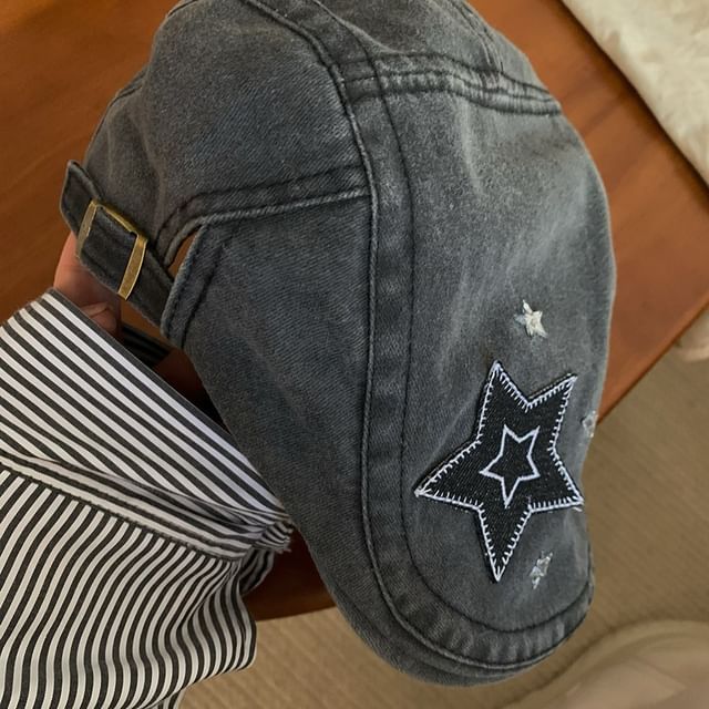 Flat Cap Star Applique