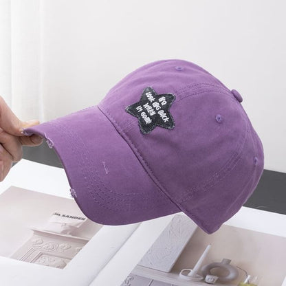 Star Distressed Applique Cap Baseball