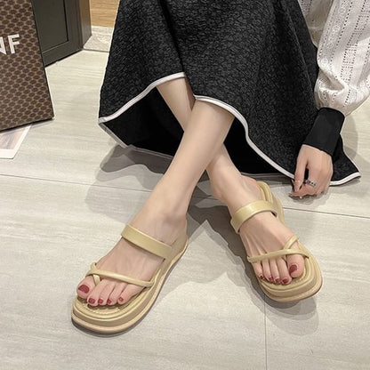 Sandals Slide Loop Platform Toe