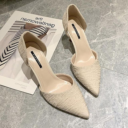 Pointed Stiletto D'Orsay Pumps