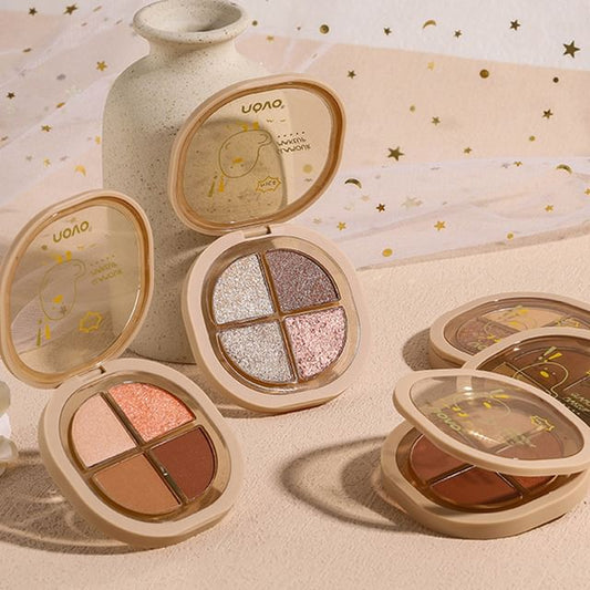 Palette de fards à paupières portable de 4 couleurs