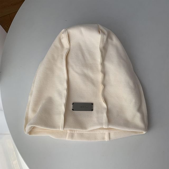 Plain Metal Plate Beanie