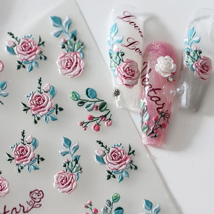 Rose Nail Art Stickers