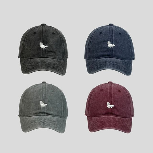 Cap Embroidered Squirrel Baseball