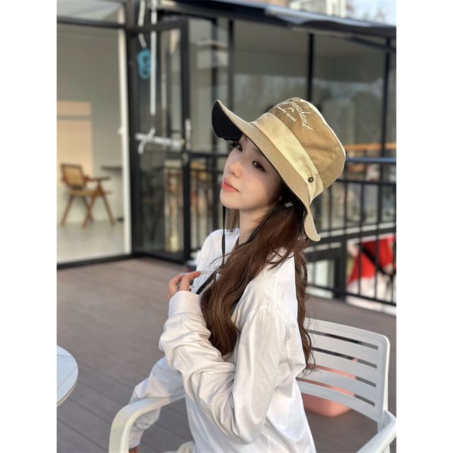 Letter Hat Boonie Embroidered