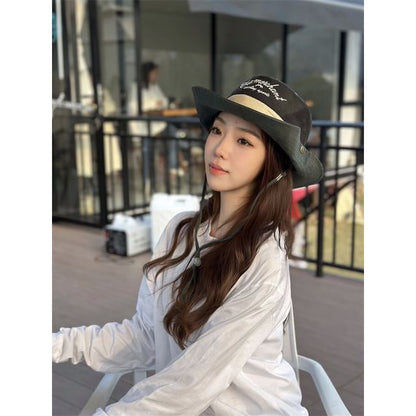 Letter Hat Boonie Embroidered