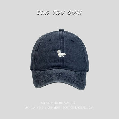 Cap Embroidered Squirrel Baseball