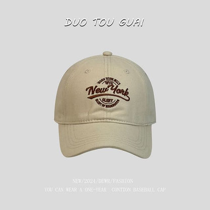 Letter Embroidered Cap Baseball