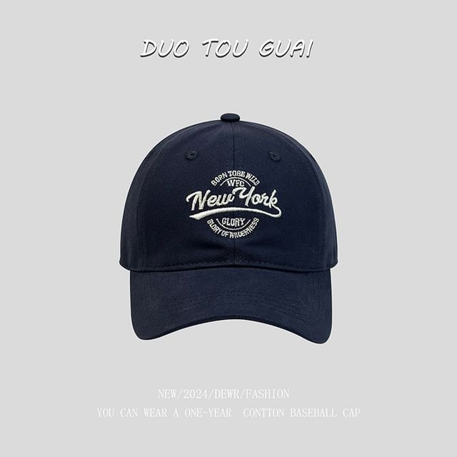 Letter Embroidered Cap Baseball