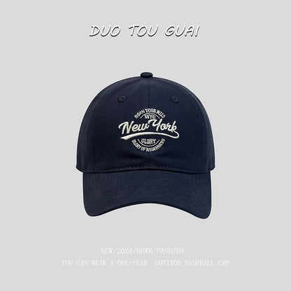 Letter Embroidered Cap Baseball
