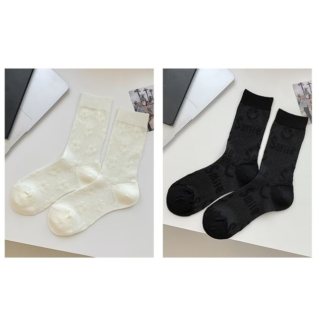 Heart Print Socks / Set