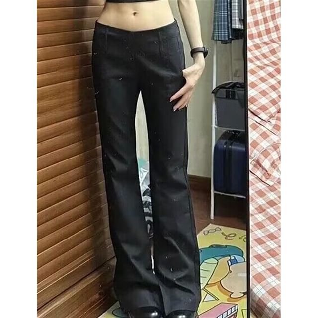 Low Rise Plain Flared Pants