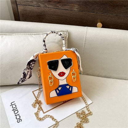 Face Crossbody Print Bag