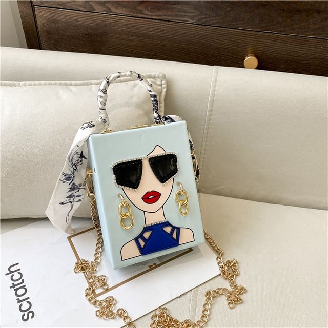 Face Crossbody Print Bag