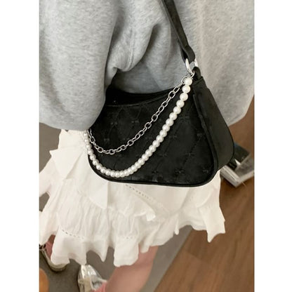 Faux Pearl Chain Shoulder Bag