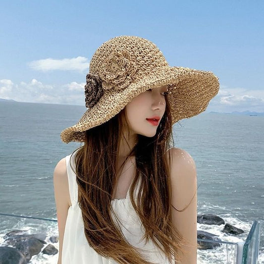 Straw Flower Sun Hat