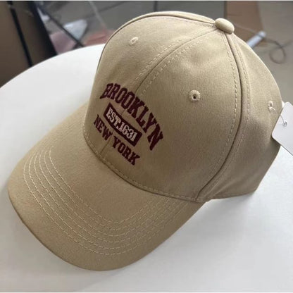 Lettering Embroidered Cap