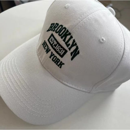 Lettering Embroidered Cap