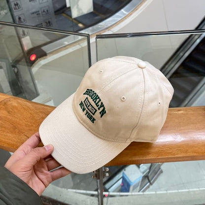 Lettering Embroidered Cap