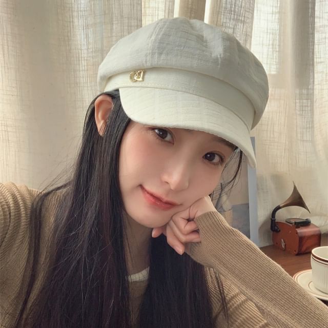 Newsboy Accent Cap Plain Rhinestone