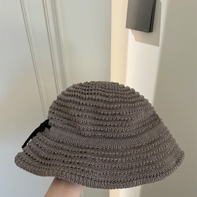 Accent Hat Bucket Woven Bow