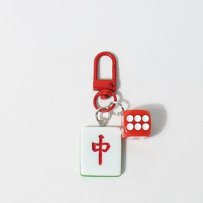 Mahjong Bag Charm Keyring (Various Designs)